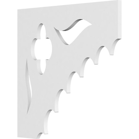 Ekena Millwork Wellington Architectural Grade PVC Bracket, 5/8"W X 16"D X 16"H BKTP01X16X16WE